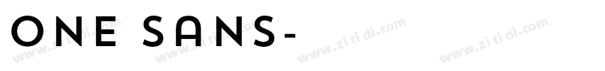 one sans字体转换